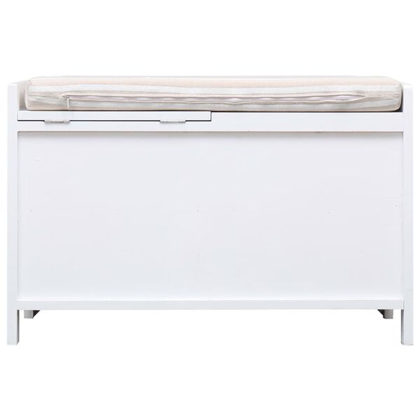 vidaXL Πάγκος Χολ Λευκός 70 x 33,5 x 45 εκ. από Ξύλο Παυλώνιας
