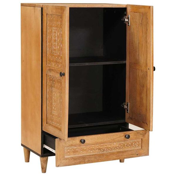 vidaXL Highboard Ανοιχτό καφέ 60 x 33 x 100 εκ. Μασίφ ξύλο μάνγκο