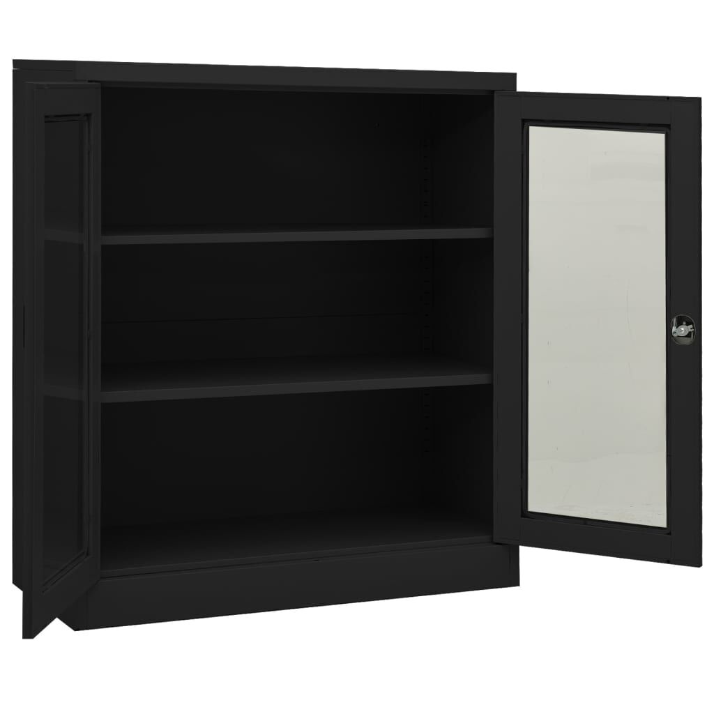 vidaXL Ντουλάπα Γραφείου 90 x 40 x 105 εκ. Ανθρακί Ατσάλινη