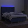 vidaXL &Kappa;&rho;&epsilon;&beta;ά&tau;&iota; Boxspring &mu;&epsilon; &Sigma;&tau;&rho;ώ&mu;&alpha; & LED &Mu;&pi;&lambda;&epsilon; 140x200 &epsilon;&kappa;. &Upsilon;&phi;&alpha;&sigma;&mu;ά&tau;&iota;&nu;&omicron;