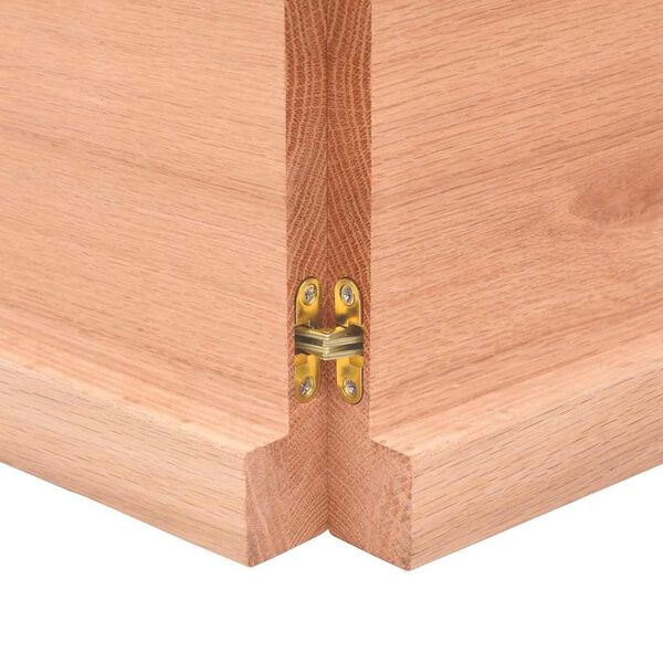 vidaXL Επιφ Τραπεζιού Αν Καφέ 180x60x(2-4)εκ.Ακατέργ. Μασίφ Ξύλο Δρυός