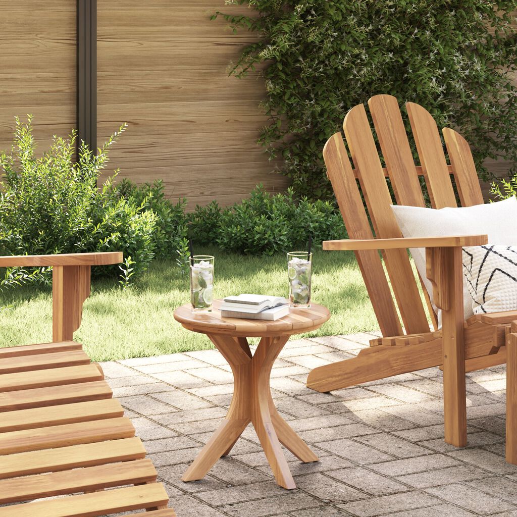 vidaXL Τραπέζι Κήπου Ø40x41 εκ. Μασίφ ξύλο teak