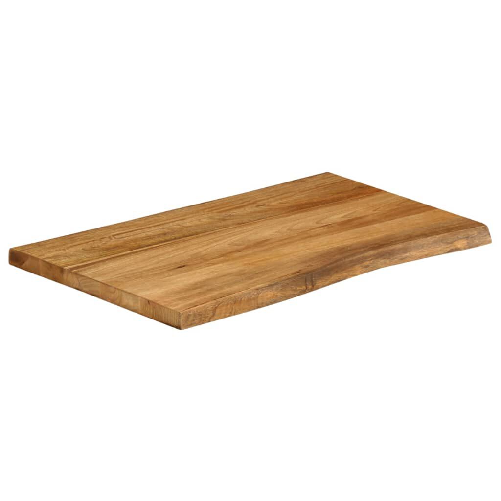 vidaXL Επιφάνεια Τραπεζιού 80x60x2,5 εκ. Live Edge Μασίφ Ξύλο Μάνγκο