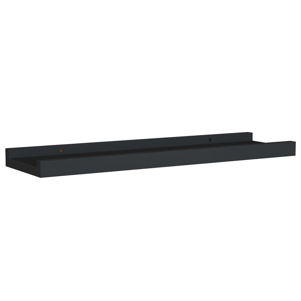 vidaXL Ράφια για Κορνίζες 2 τεμ. Μαύρα 40 x 9 x 3 εκ. από MDF