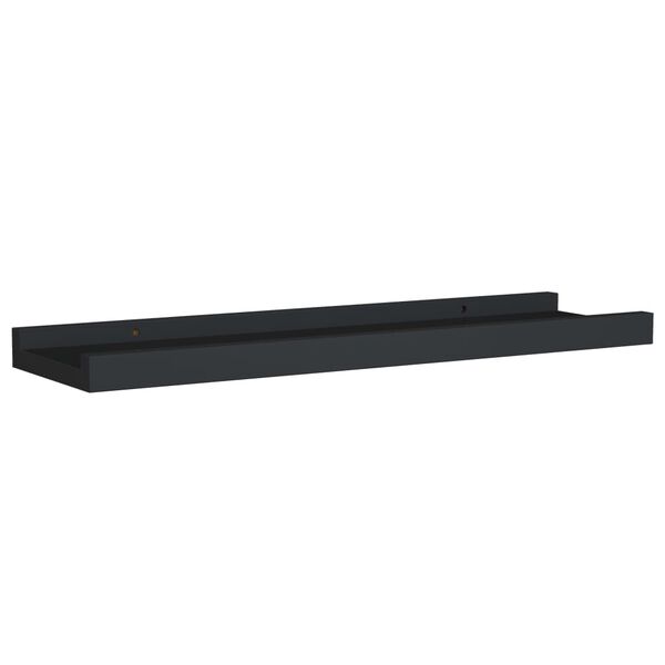 vidaXL Ράφια για Κορνίζες 2 τεμ. Μαύρα 40 x 9 x 3 εκ. από MDF