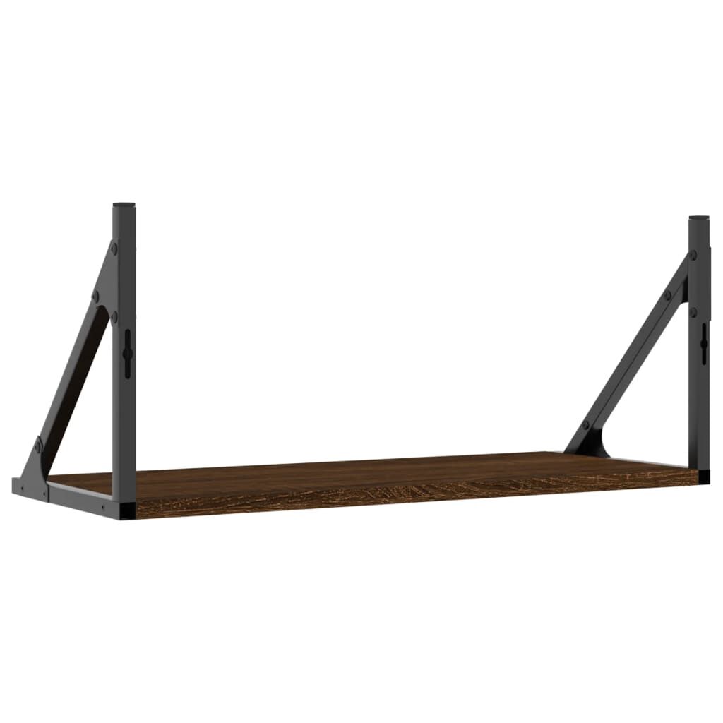 vidaXL Ραφιέρες Τοίχου 2 τεμ. Καφέ Δρυς 60x25x25,5 εκ. από Επεξ. Ξύλο