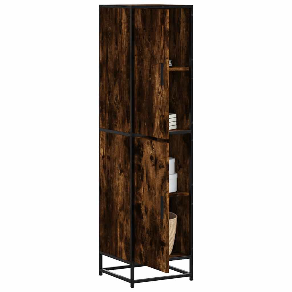 vidaXL Highboard Καπνιστή δρυς Κατασκευασμένο ξύλο και μέταλλο