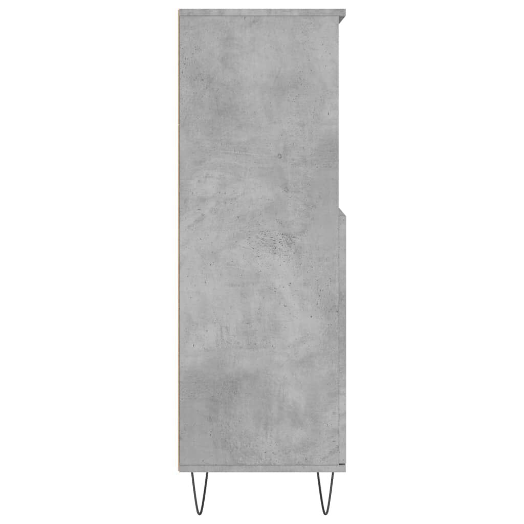 vidaXL Ντουλάπι Γκρι σκυροδέματος 60x36x110 εκ. από Επεξεργασμένο Ξύλο