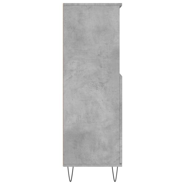 vidaXL Ντουλάπι Γκρι σκυροδέματος 60x36x110 εκ. από Επεξεργασμένο Ξύλο