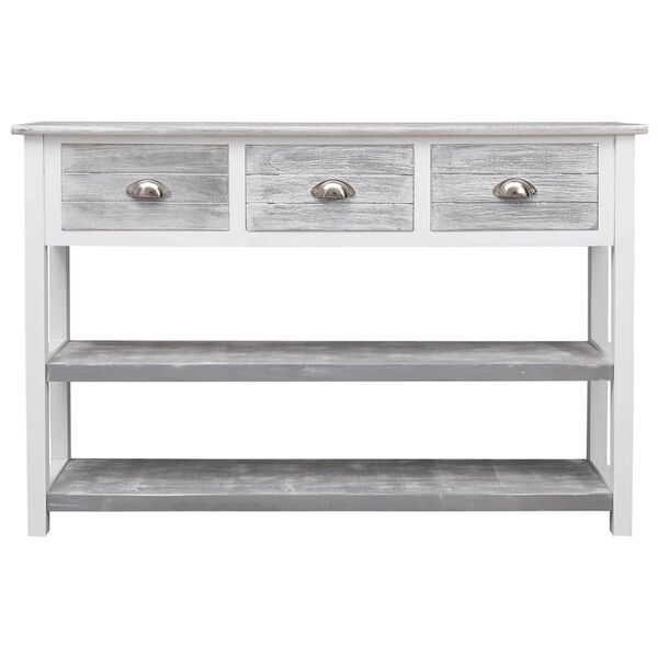 vidaXL Μπουφές Αντικέ Γκρι 115 x 30 x 76 εκ. από Ξύλο