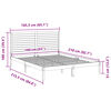 vidaXL Πλαίσιο Κρεβατιού Μακρύ Χωρίς Στρώμα 160x210 εκ Μασίφ Ξύλο