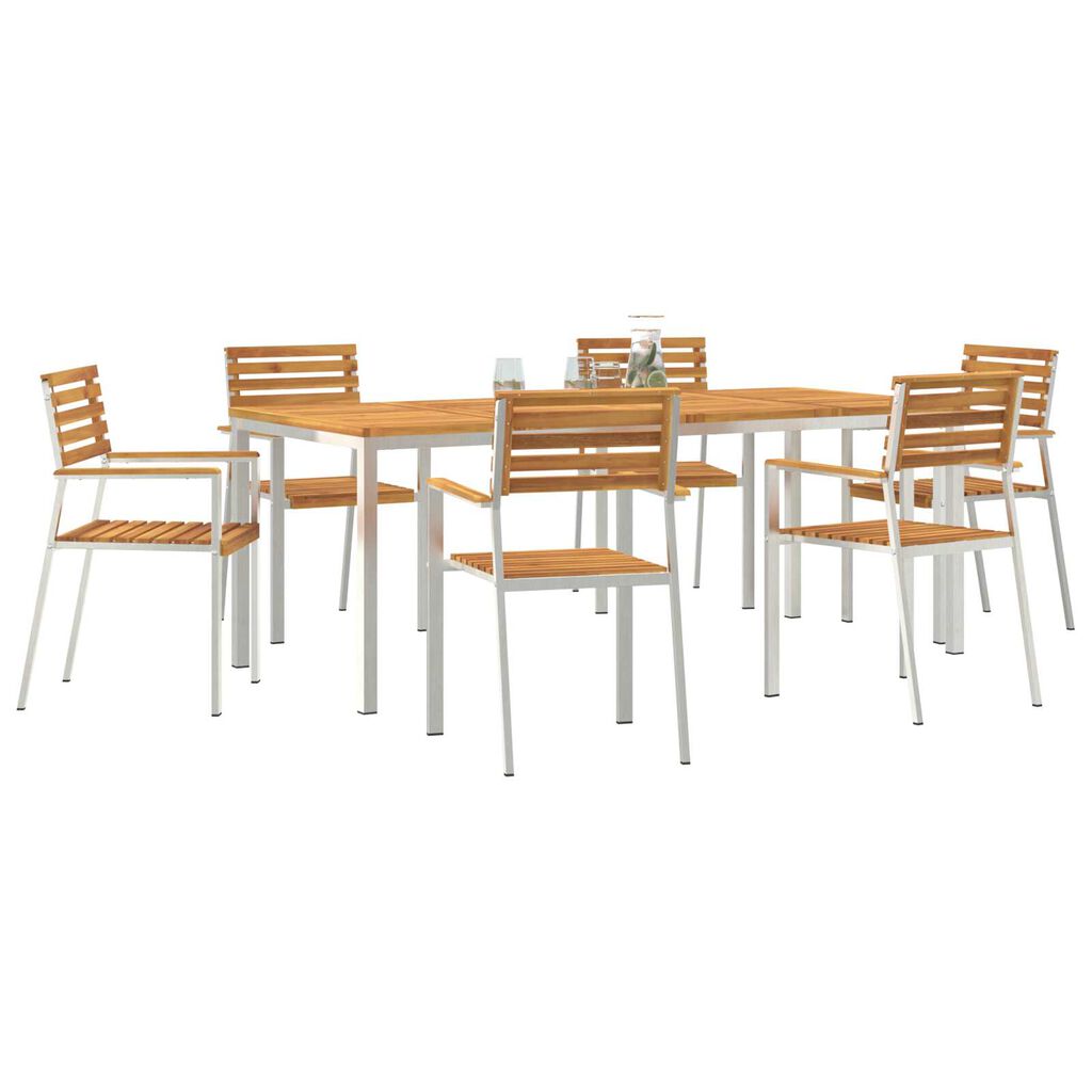 vidaXL Σέτ φαγητού για κήπο 7 pcs