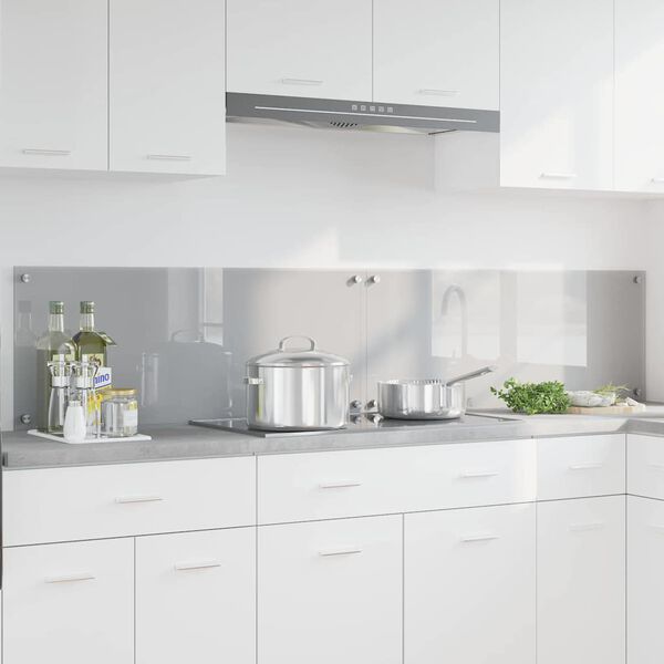 vidaXL Πίσω Πάνελ Κουζίνας 2 pcs Ανοιχτό γκρι 100 x 40 cm