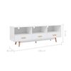 vidaXL Έπιπλο Τηλεόρασης Λευκό 160 x 40 x 55 εκ. από MDF