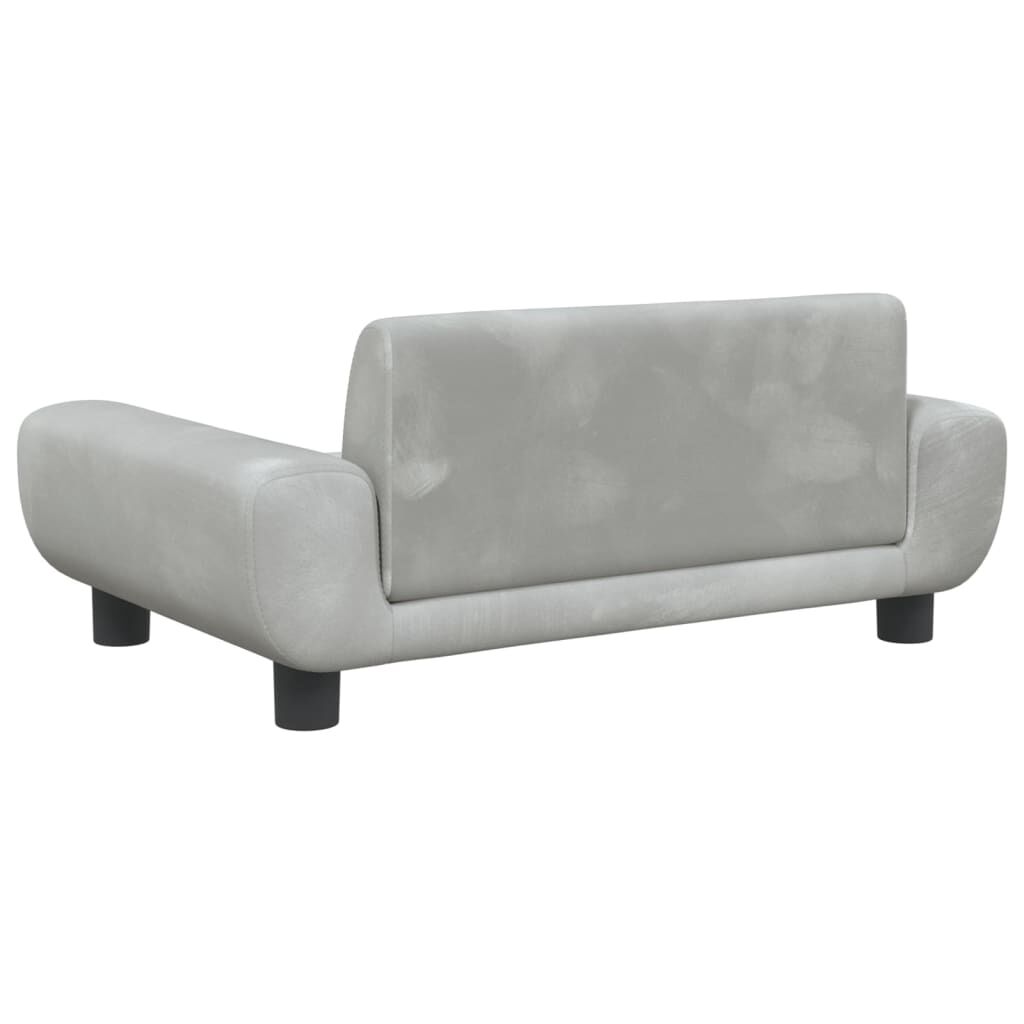 vidaXL Καναπές Παιδικός Ανοιχτό Γκρι 70 x 45 x 33 εκ. από Βελούδο