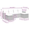 vidaXL Σετ Καναπέ Κήπου 6 τεμ. Μπεζ Συνθετικό Ρατάν με Μαξιλάρια