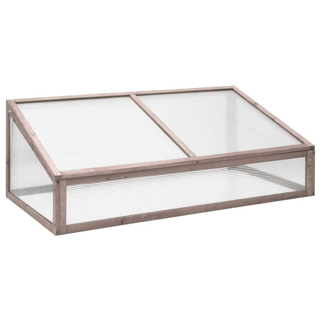 vidaXL Θερμοκήπιο Γκρι 110 x 58,5 x 39 εκ. από Ξύλο Ελάτης