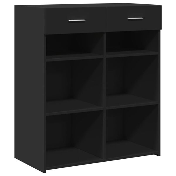 vidaXL Ντουλάπι Μαύρη 80x42,5x93 εκ. από Επεξεργασμένο Ξύλο