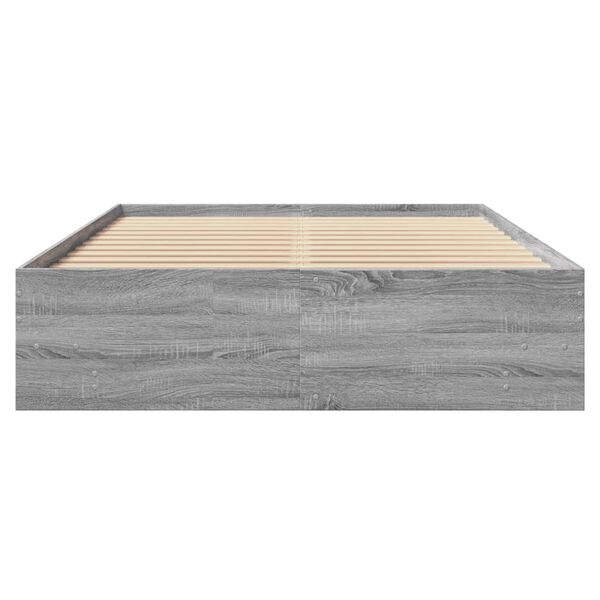 vidaXL Πλαίσιο Κρεβατιού Γκρι Sonoma 120 x 190 εκ. Επεξεργασμένο Ξύλο