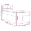 vidaXL Κρεβάτι Boxspring με Στρώμα Μαύρο Single Βελούδινο