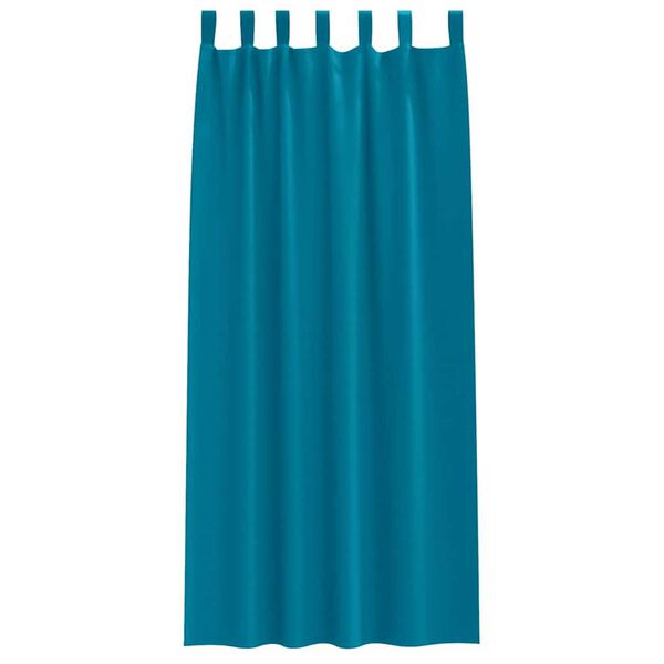vidaXL Κουρτίνες με κουρτίνες 2 pcs Τιρκουάζ Πολυεστέρας
