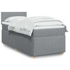 vidaXL Κρεβάτι Boxspring με Στρώμα Ανοιχτό Γκρι 80x200 εκ. Υφασμάτινο