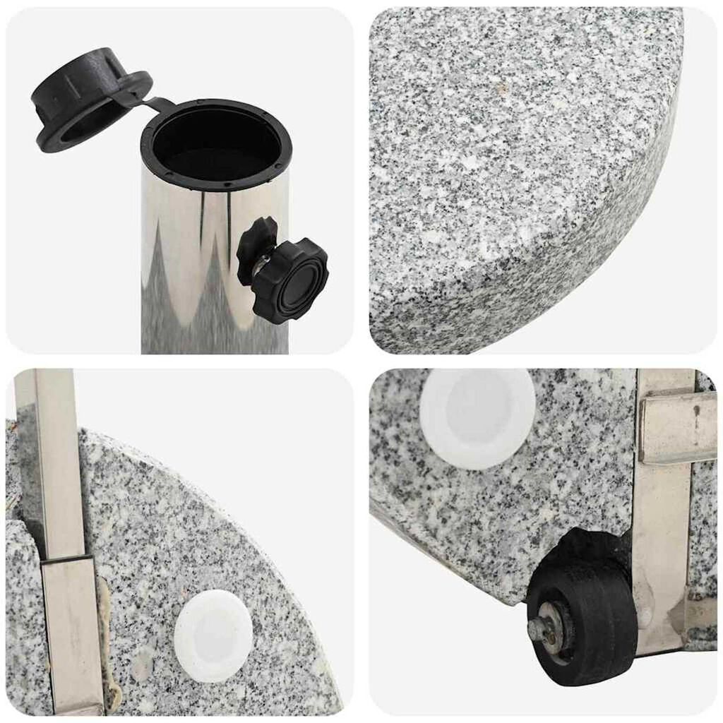 vidaXL Βάση ομπρέλας Γκρι 45 x 45 x 37.5 εκ. Γρανίτης