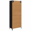 vidaXL Highboard &Mu;&alpha;ύ&rho;&eta; &Omicron;&xi;&upsilon;ά 69,5 x 34 x 180 &epsilon;&kappa;. &Epsilon;&pi;&epsilon;&xi;&epsilon;&rho;&gamma;&alpha;&sigma;&mu;έ&nu;&omicron; &xi;ύ&lambda;&omicron;