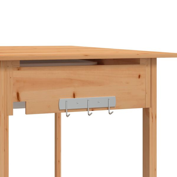 vidaXL Τραπέζι για Γλάστρες+Νεροχύτη Καφέ 147,5x44x139,5εκ Μασίφ Ελάτη