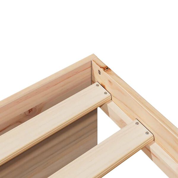 vidaXL Κρεβάτι ημέρας με στρώμα 100x200 cm από μασίφ ξύλο πεύκο