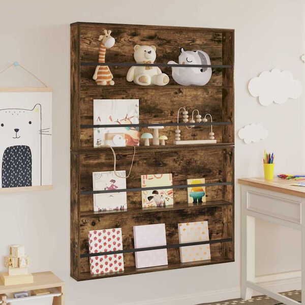 vidaXL &Rho;ά&phi;&iota; &Pi;&epsilon;&rho;&iota;&omicron;&delta;&iota;&kappa;ώ&nu; &mu;&epsilon; &rho;ά&phi;&iota; 2 pcs &Kappa;&alpha;&pi;&nu;&iota;&sigma;&tau;ό &Delta;&rho;ύ&sigmaf; 100 x 12 x 70 &epsilon;&kappa;