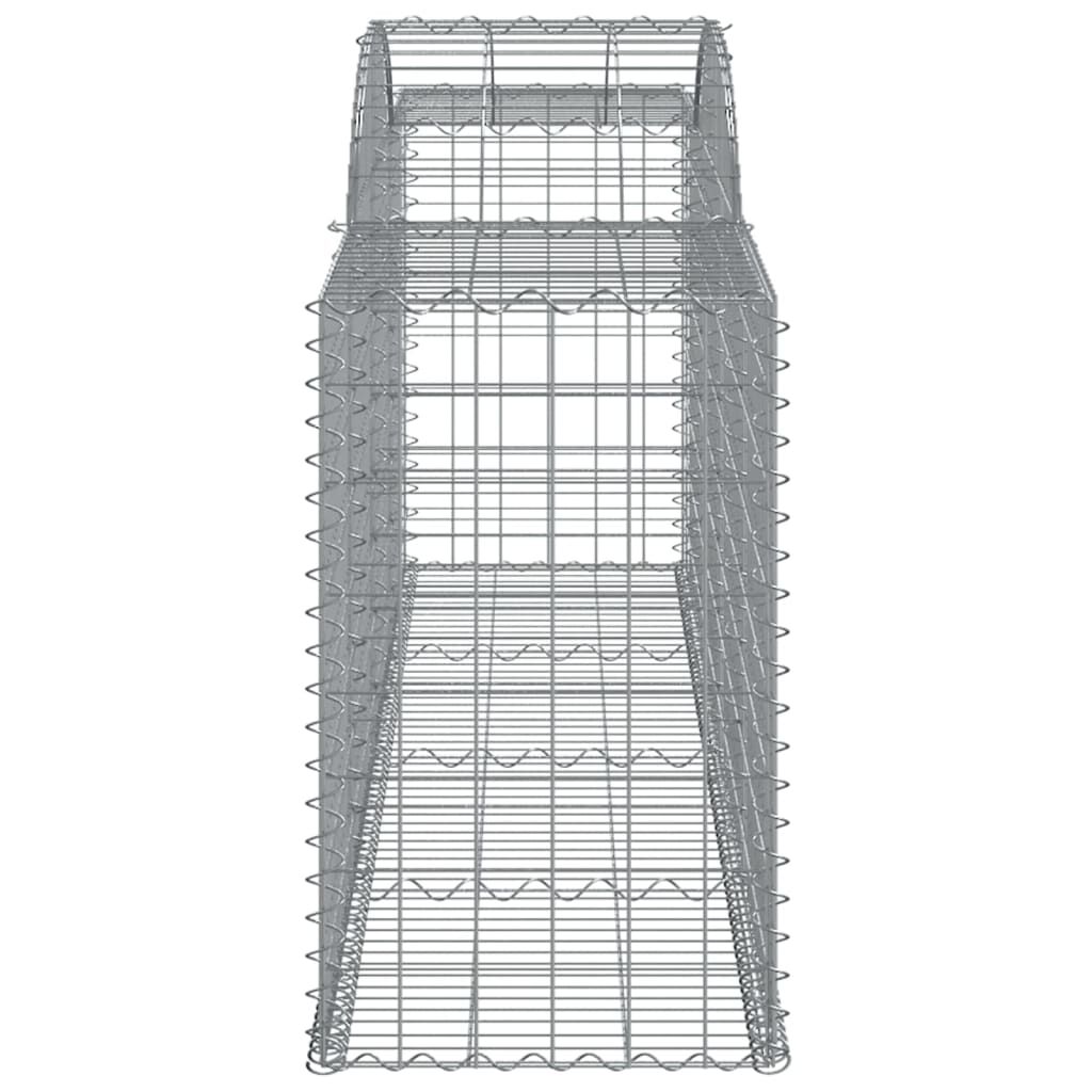 vidaXL Συρματοκιβώτια Τοξωτά 5 τεμ. 300x50x80/100 εκ. Γαλβαν. Ατσάλι
