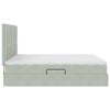 vidaXL Κρεβάτι με αποθηκευτικό χώρο και LED Ανοιχτό γκρι 160 x 200 cm