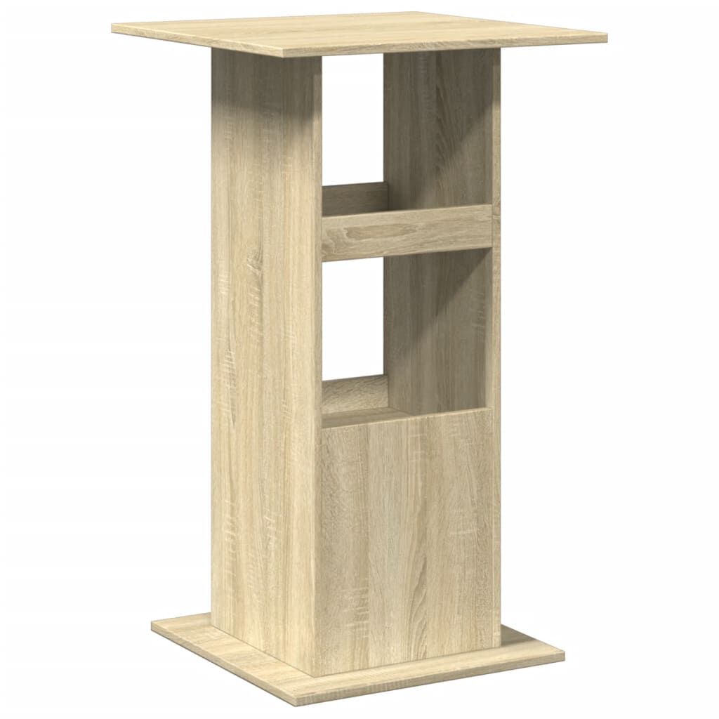 vidaXL Τραπέζι Μπαρ με Ράφια Sonoma Δρυς 60x60x102 εκ. Επεξ. Ξύλο