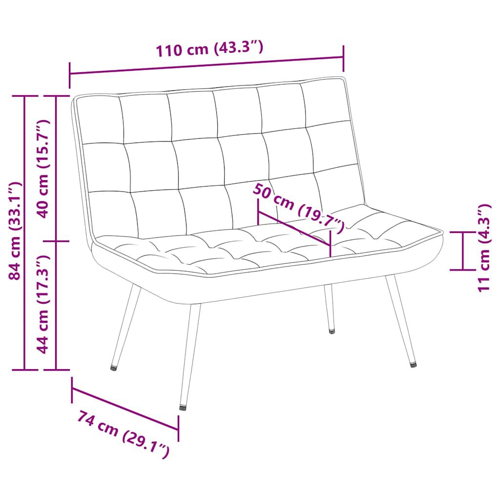 vidaXL Πάγκος Σκούρο Γκρι 110x74x84 εκ. Βελούδινος