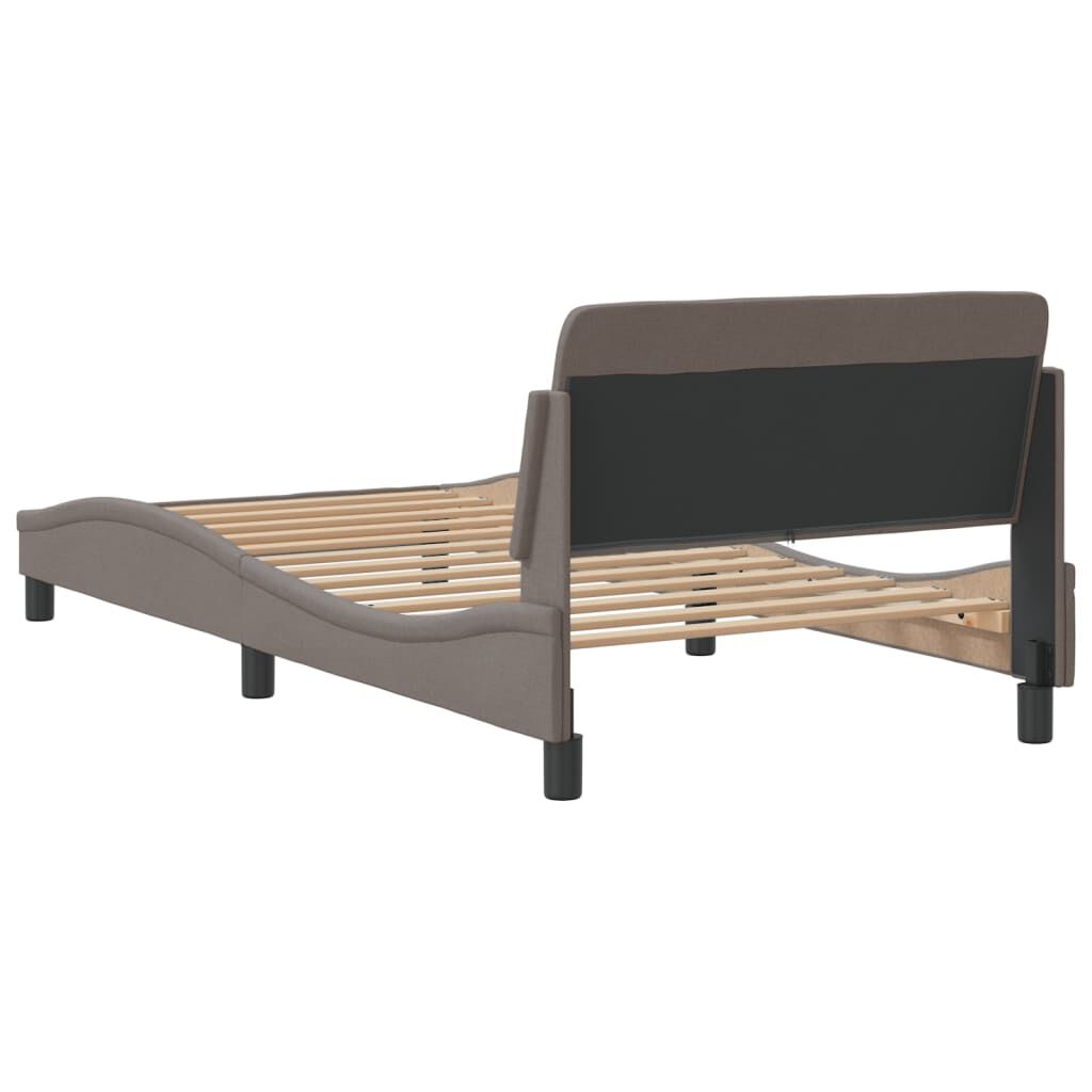 vidaXL Σκελετός Κρεβατιού Χωρίς Στρώμα Taupe 100 x 200 εκ. Υφασμάτινο