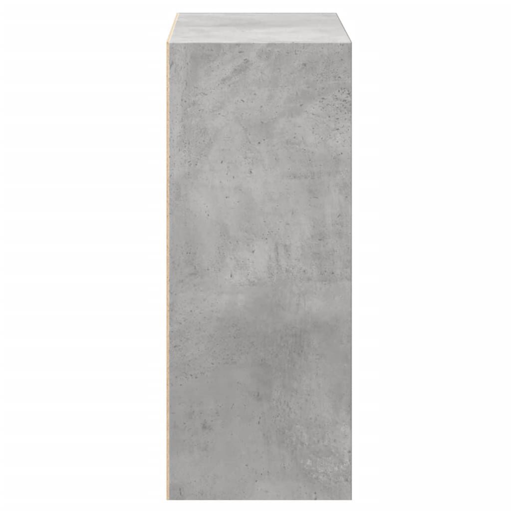vidaXL Βιβλιοθήκη με 2 Ράφια Γκρι Σκυροδεμ. 60x30x76,5 εκ. Μοριοσανίδα