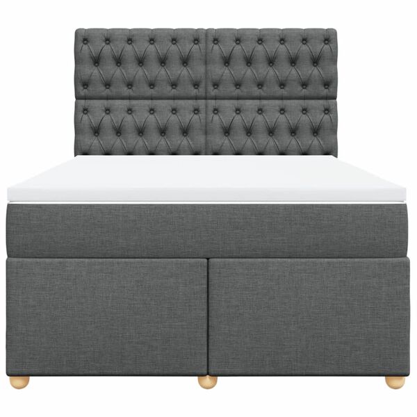 vidaXL &Kappa;&rho;&epsilon;&beta;ά&tau;&iota; Boxspring &mu;&epsilon; &Sigma;&tau;&rho;ώ&mu;&alpha; &Sigma;&kappa;&omicron;ύ&rho;&omicron; &Gamma;&kappa;&rho;&iota; 140x190 &epsilon;&kappa;. &Upsilon;&phi;&alpha;&sigma;&mu;ά&tau;&iota;&nu;&omicron;