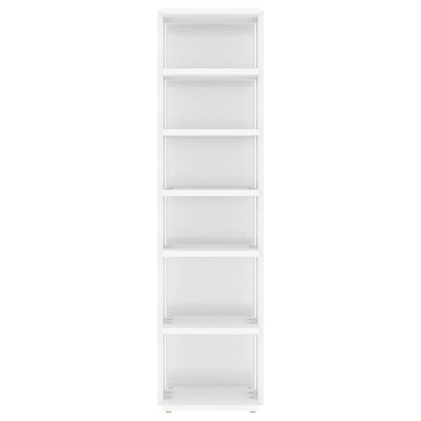 vidaXL Παπουτσοθήκη Γυαλιστερή Λευκή 27,5x27x102εκ. Επεξεργασμένο Ξύλο