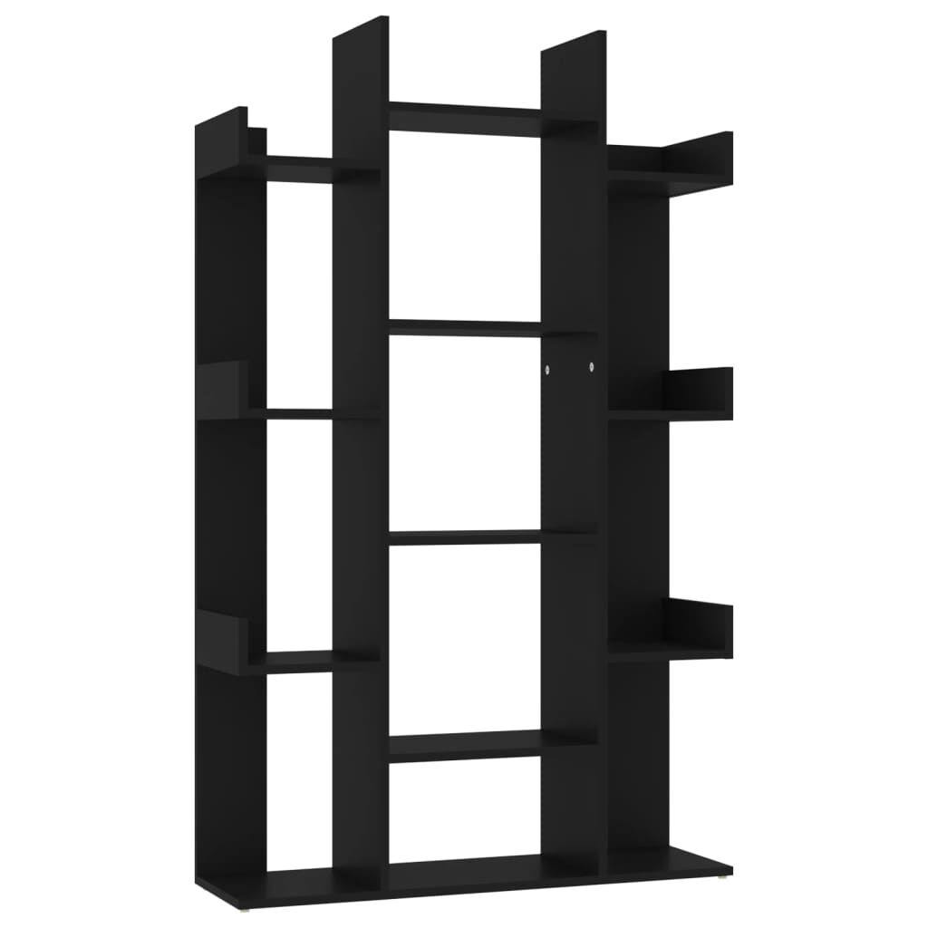 vidaXL Βιβλιοθήκη Μαύρη 86 x 25,5 x 140 εκ. από Επεξ. Ξύλο