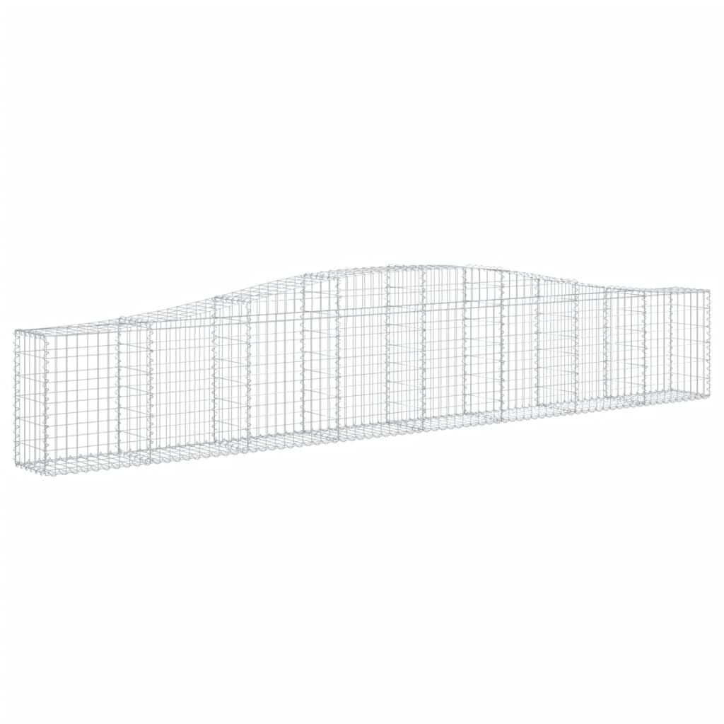 vidaXL Συρματοκιβώτια Τοξωτά 4 τεμ. 400x30x60/80 εκ. Γαλβαν. Ατσάλι
