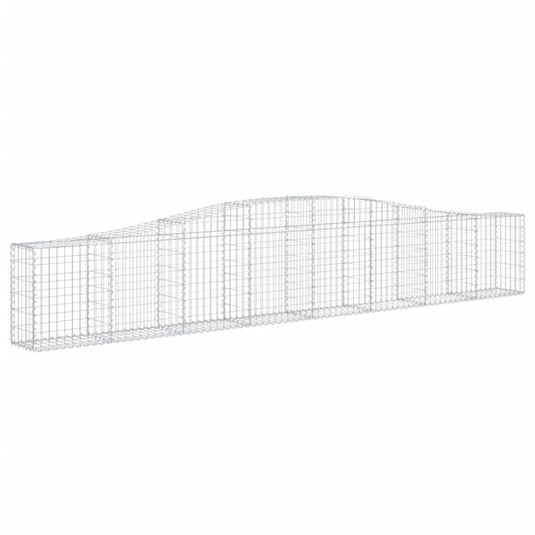 vidaXL Συρματοκιβώτια Τοξωτά 4 τεμ. 400x30x60/80 εκ. Γαλβαν. Ατσάλι