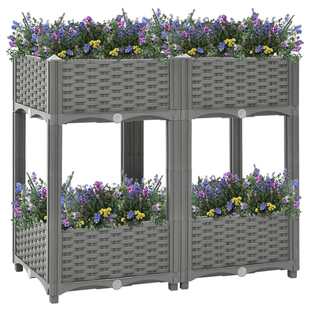 vidaXL Ζαρντινιέρα 80 x 40 x 71 εκ. από Πολυπροπυλένιο