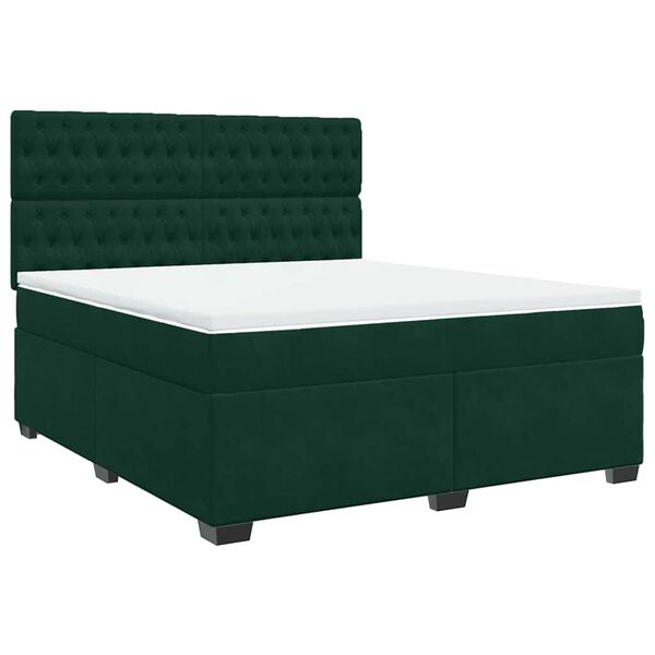 vidaXL &Kappa;&rho;&epsilon;&beta;ά&tau;&iota; Boxspring &mu;&epsilon; &Sigma;&tau;&rho;ώ&mu;&alpha; &Sigma;&kappa;&omicron;ύ&rho;&omicron; &Pi;&rho;ά&sigma;&iota;&nu;&omicron; 180x200&epsilon;&kappa;. &Beta;&epsilon;&lambda;&omicron;ύ&delta;&iota;&nu;&omicron;