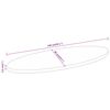 vidaXL Επιφάνεια Τραπεζιού Οβάλ 140x50x2,5 εκ. Μασίφ Ξύλο Μάνγκο