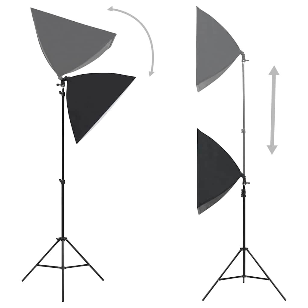 vidaXL Κιτ Φωτογραφικού Στούντιο Softbox με Φώτα, Φόντο & Ανακλαστήρα