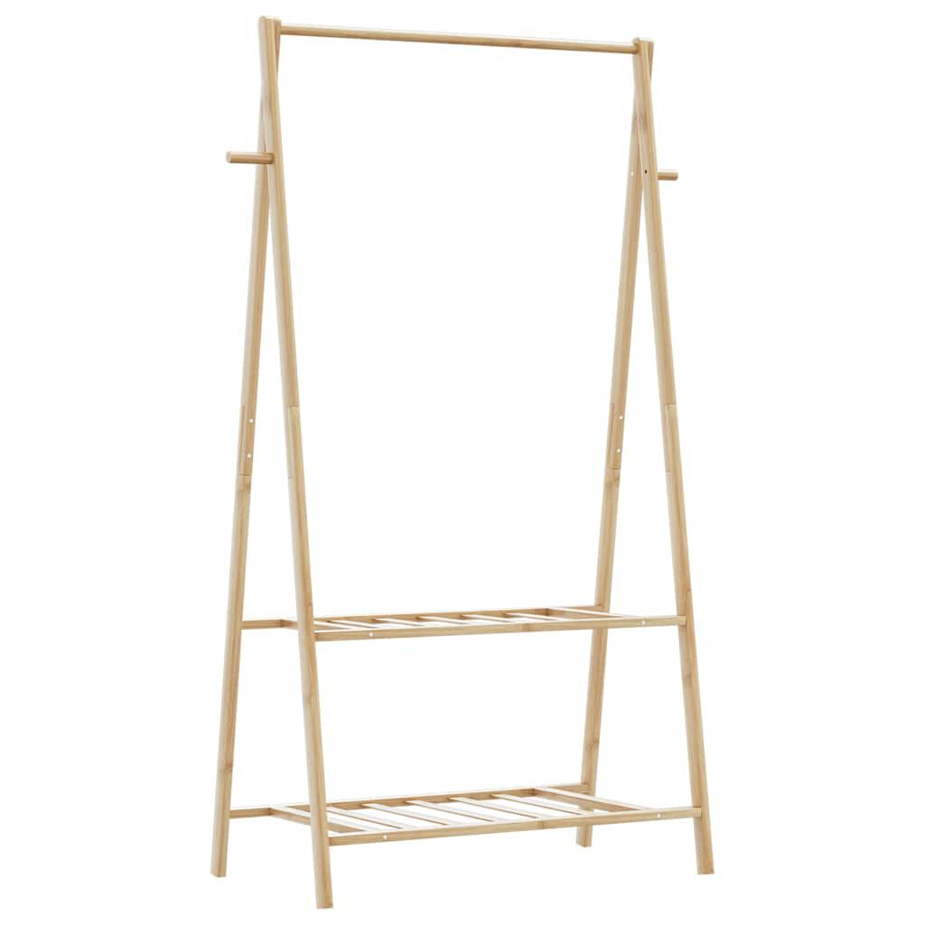 vidaXL Κρεμάστρα Ρούχων με Ράφια 96x45,5x150,5 εκ. Μπαμπού