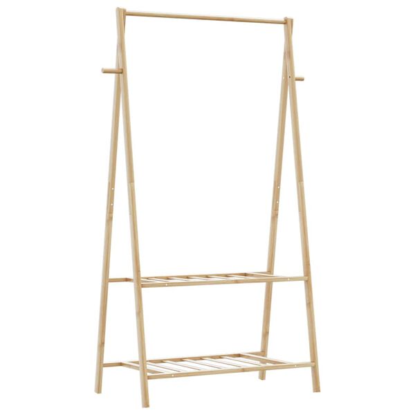 vidaXL Κρεμάστρα Ρούχων με Ράφια 96x45,5x150,5 εκ. Μπαμπού