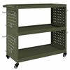 vidaXL Καρότσι εργαλείων με ράφι Λαδί 75 x 35 x 73 εκ. Κρύα χάλυβας