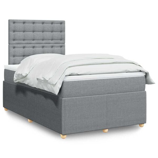 vidaXL &Kappa;&rho;&epsilon;&beta;ά&tau;&iota; Boxspring &mu;&epsilon; &Sigma;&tau;&rho;ώ&mu;&alpha; &Alpha;&nu;&omicron;&iota;&chi;&tau;ό &Gamma;&kappa;&rho;&iota; 120x200 &epsilon;&kappa;. &Upsilon;&phi;&alpha;&sigma;&mu;ά&tau;&iota;&nu;&omicron;